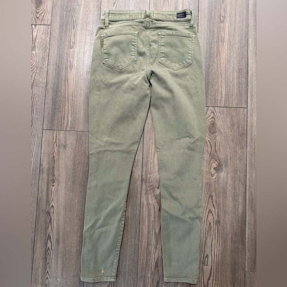 Paige Verdugo Ankle Skinny Jeans Olive Green Women’s 27